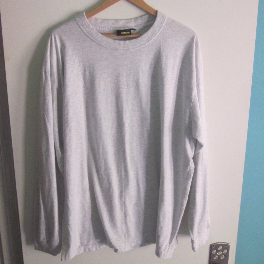 Blaklader Mens Light Gray Cotton Long Sleeve Work Tee Size XXL 52" Chest